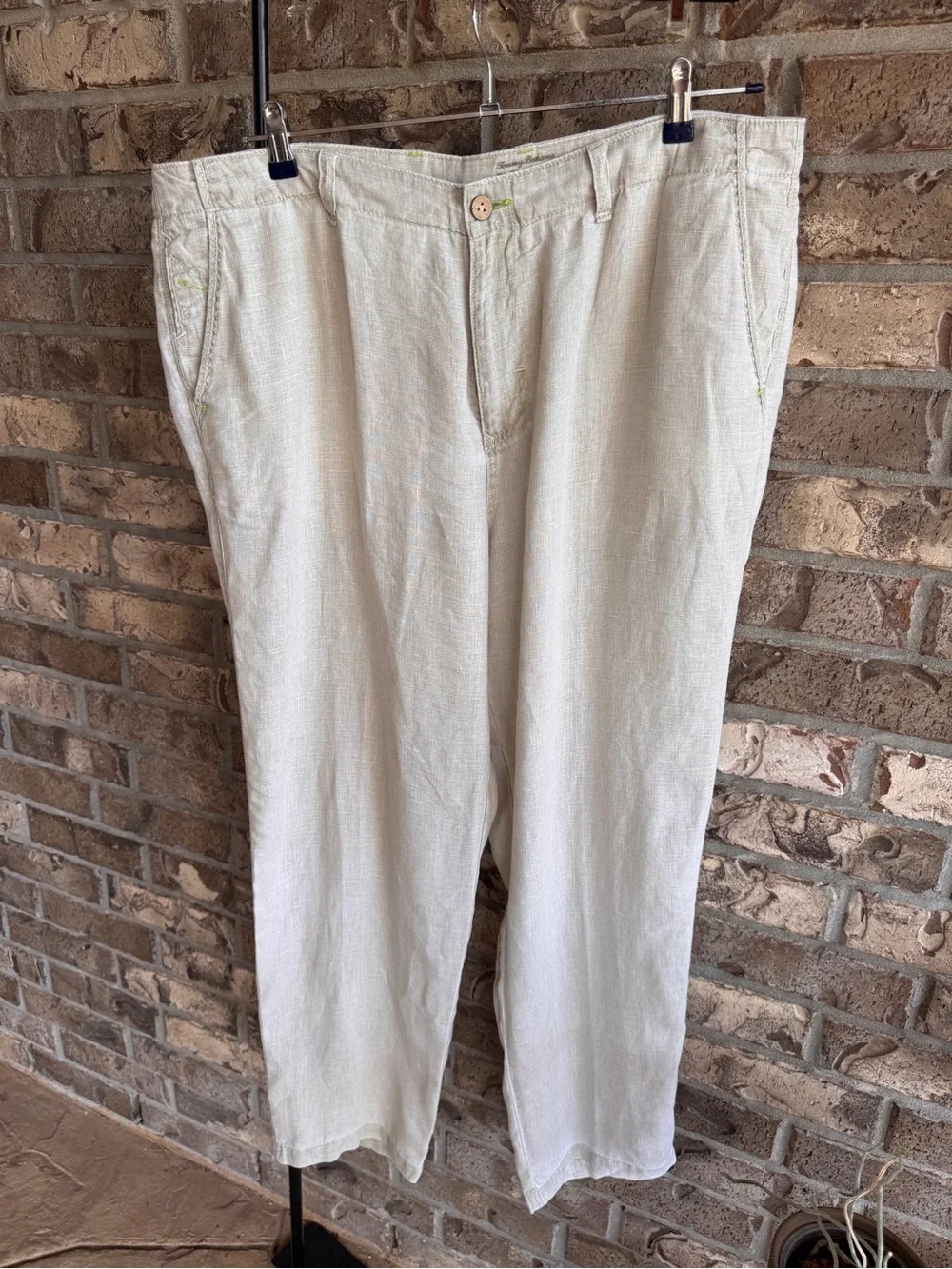 Tommy Bahama Relax Men’s 40x32 100% Linen Pants Beige Resort Casual